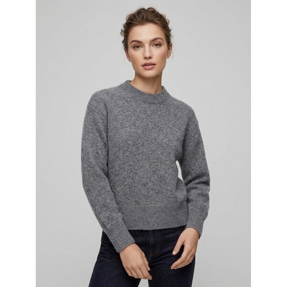 Wilfred Aritzia Wool Cashmere Gray Crewneck Sweater Size 2XS